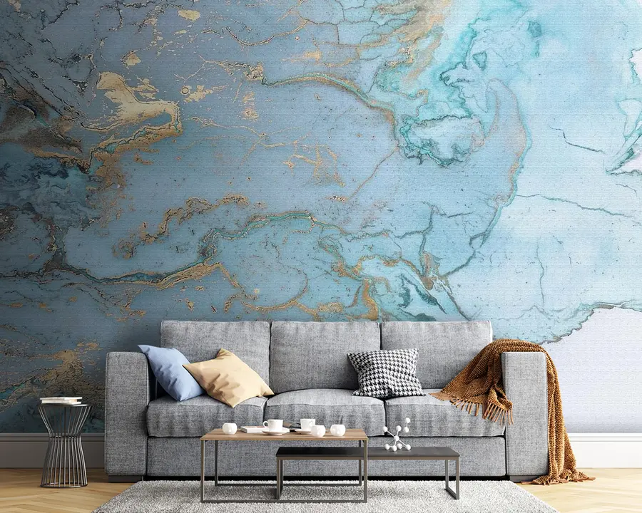 wall murals Water resources, world e map u06739