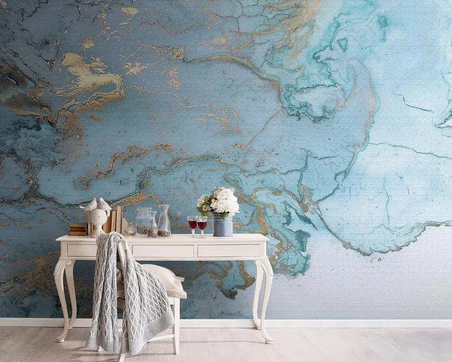wall murals Water resources, world e map u06739