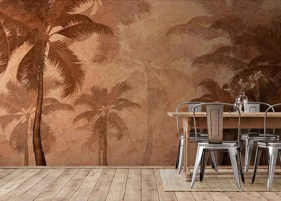 wall murals Sepia palm u94404