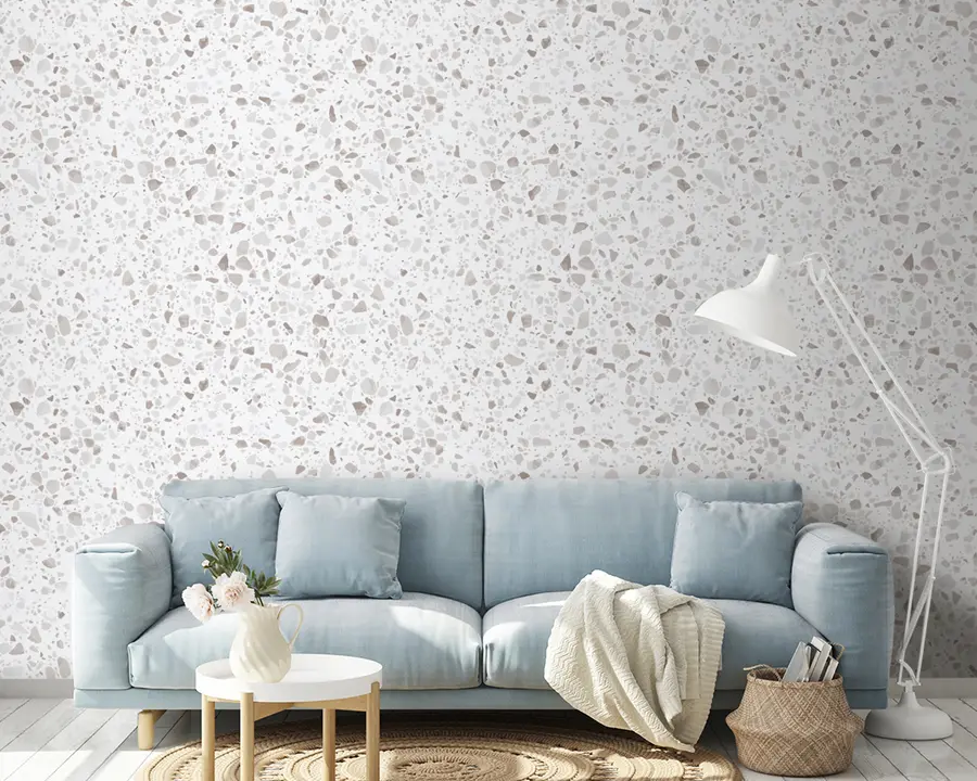 wall murals Terrazzo tiles, mosaic with natural stones, granite, marble, quartz, concrete u94304