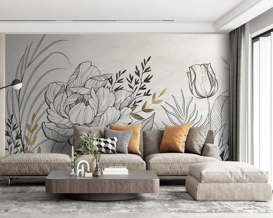 wall murals flower foliage u94307