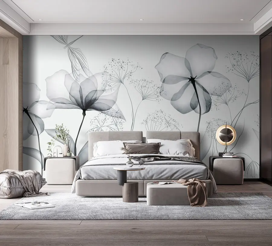 wall murals Flowers and plants in a watercolor style u94319