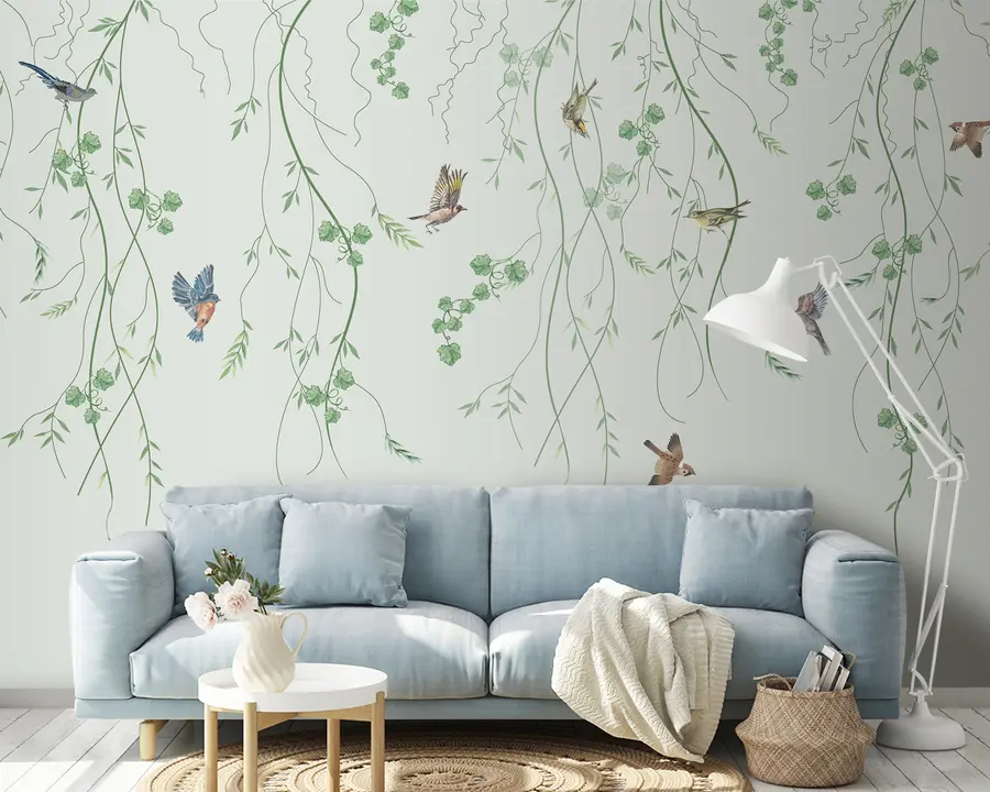wall murals Branches with birds, Chinoiserie u94493