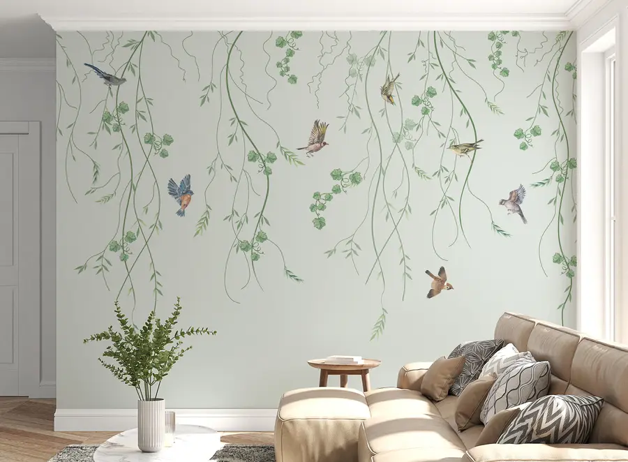 wall murals Branches with birds, Chinoiserie u94493