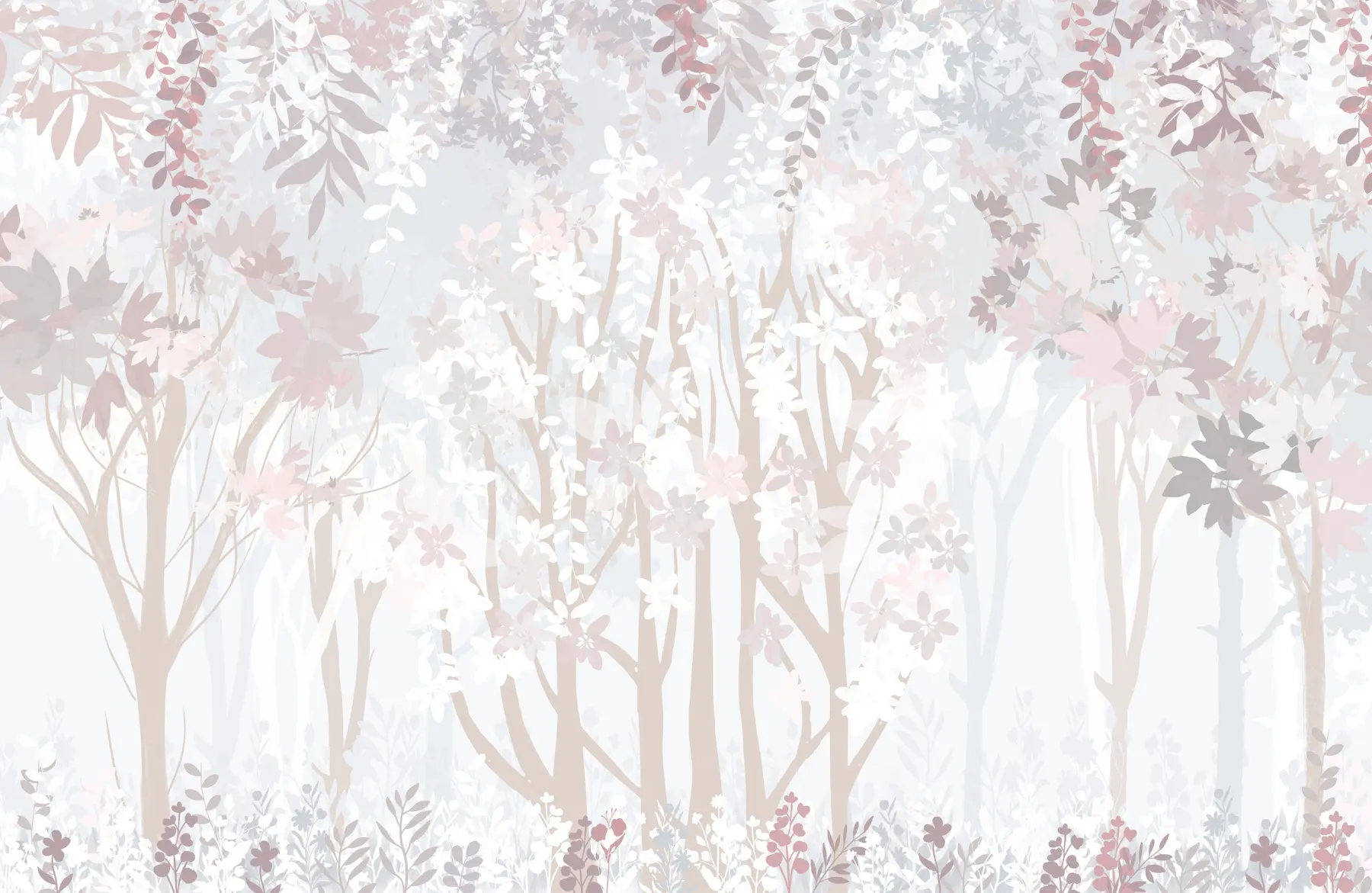 wall murals A fabulous magical forest u94171
