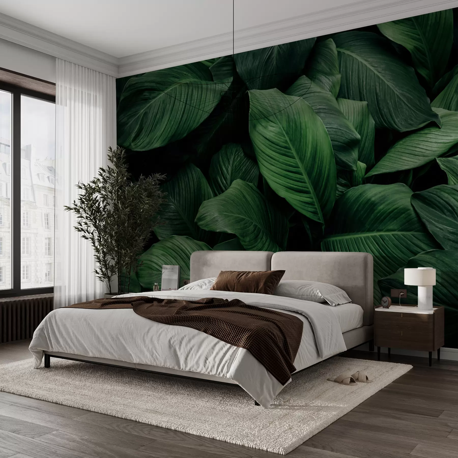 wall murals Abstract tropical leaves u75827