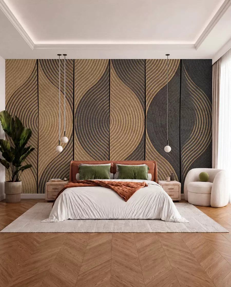 wall murals Waves in an oriental style u75837