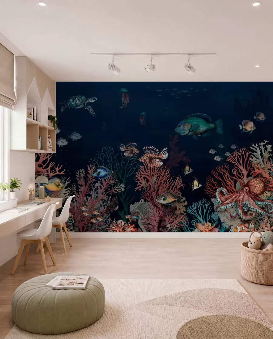 wall murals Life in the Coral Depths u94467