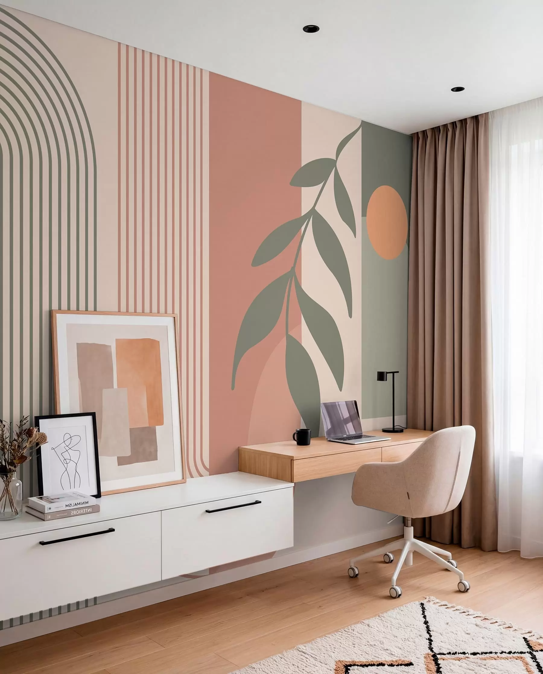 wall murals Arches and Leaf Stems u94153
