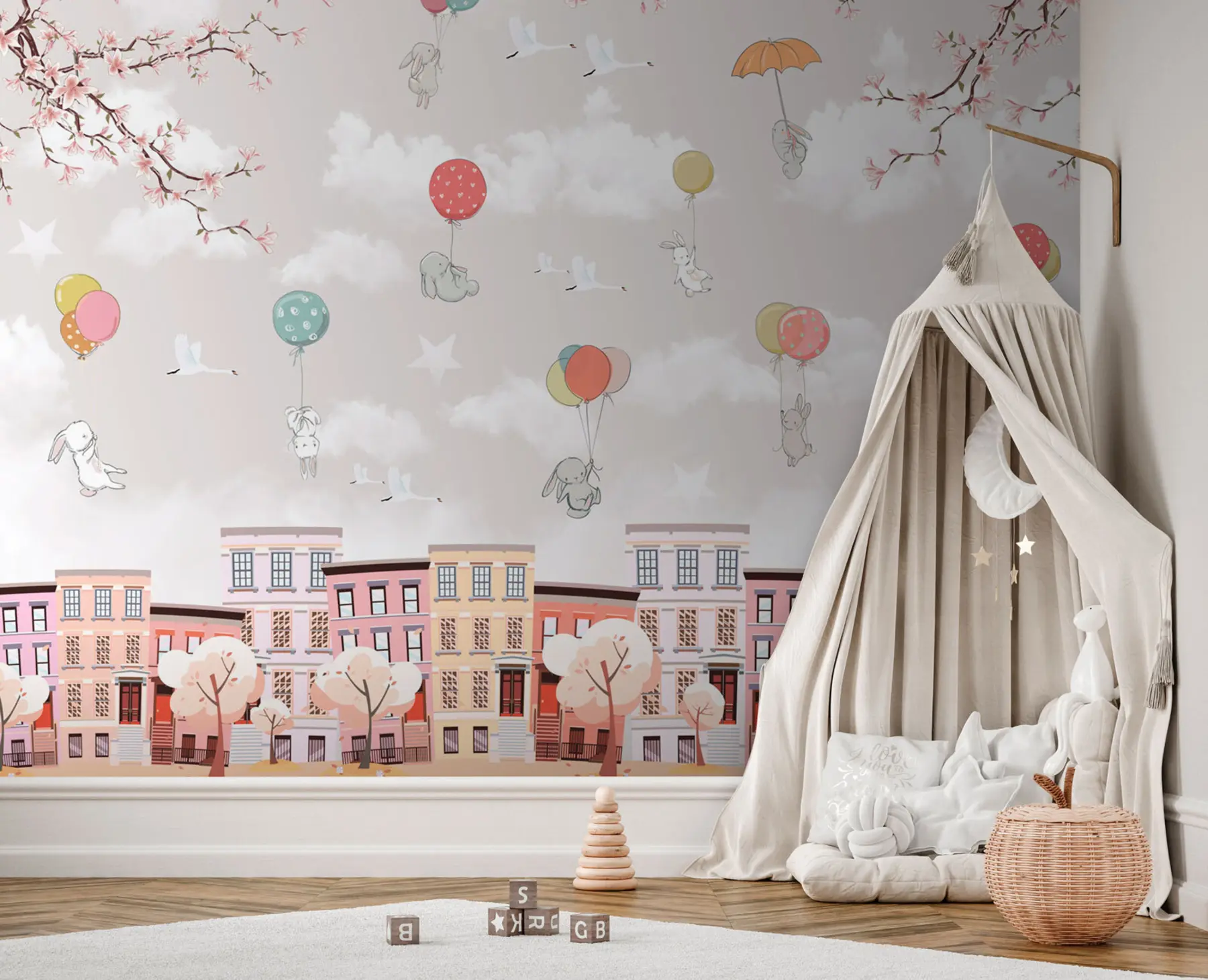 wall murals The fabulous city of hares u94605