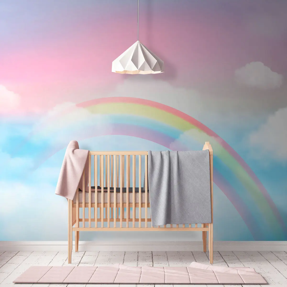 wall murals Fantasy magic landscape rainbow in the sky u95094