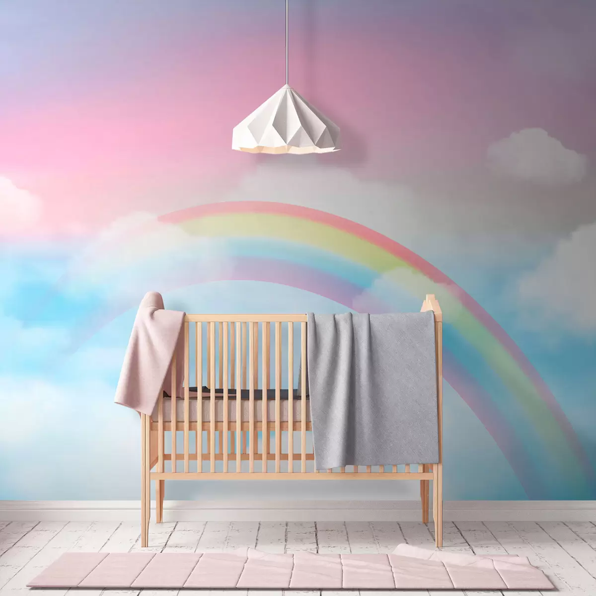 wall murals Fantasy magic landscape rainbow in the sky u95094