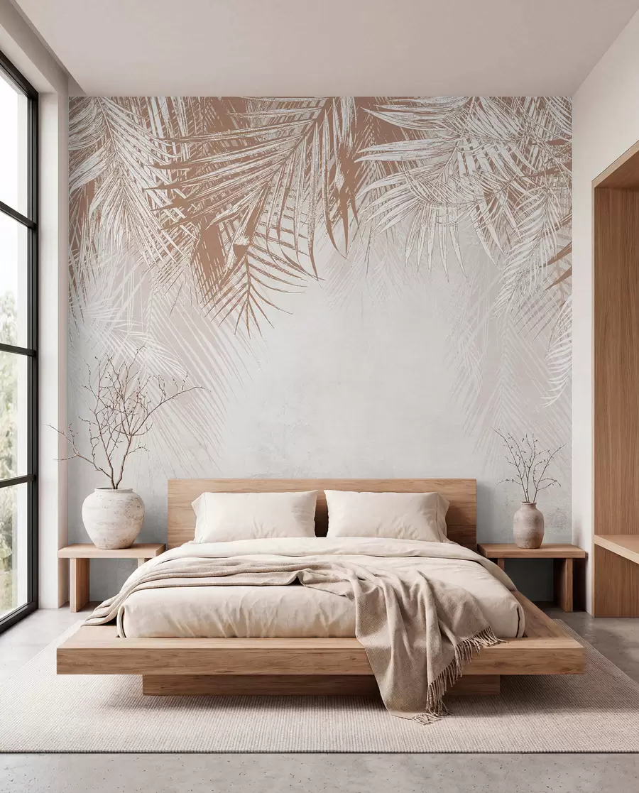 wall murals Palm Fronds in Sand u94465