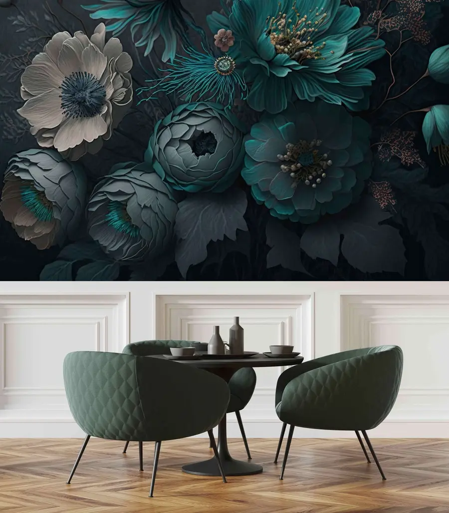 wall murals Morning flowers u75405