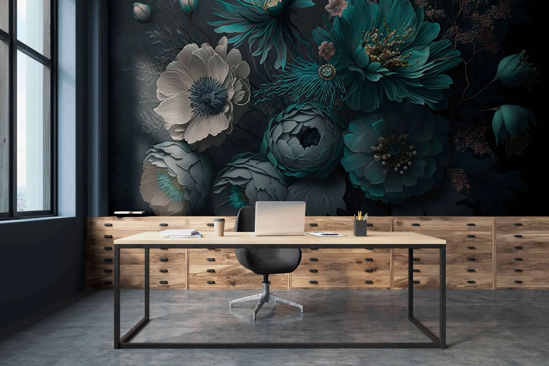 wall murals Morning flowers u75405