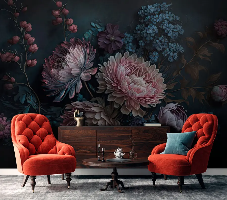 wall murals Asters nocturnal u75407