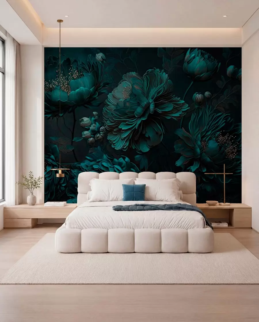 wall murals Emerald Peonies u75411