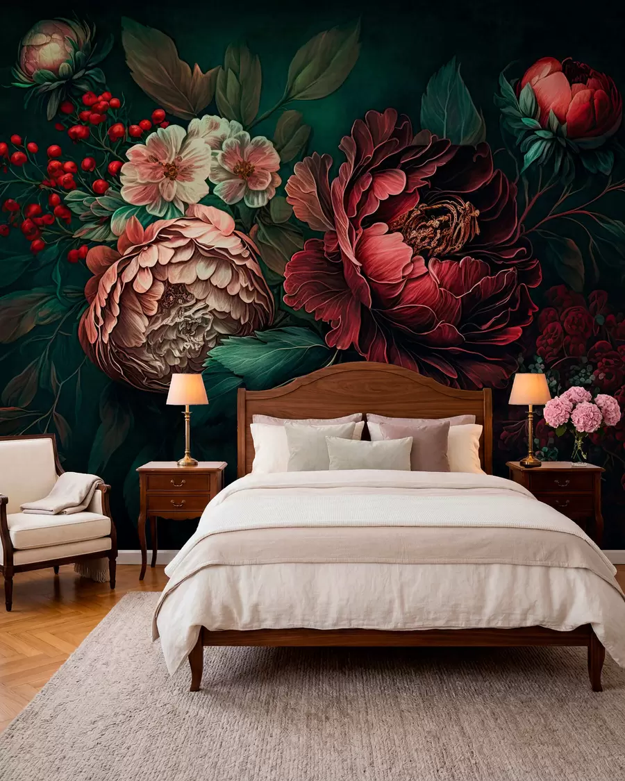 wall murals Evening garden u75412
