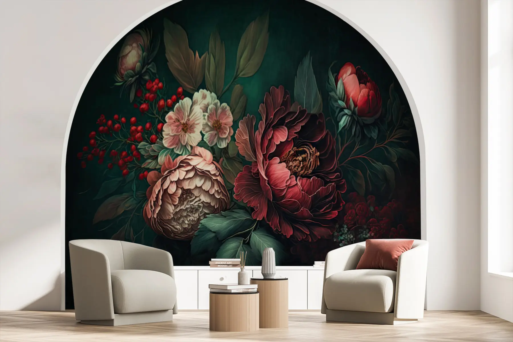 wall murals Evening garden u75412