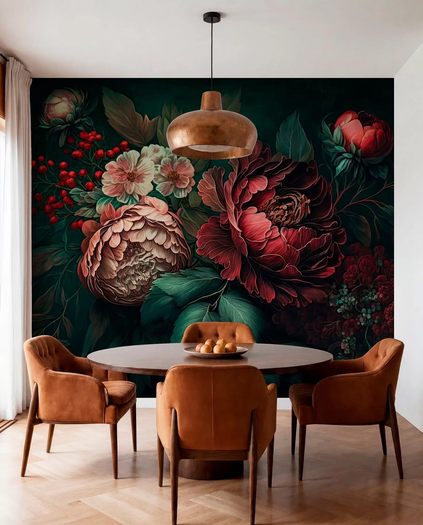 wall murals Crimson Garden after Dark u75412