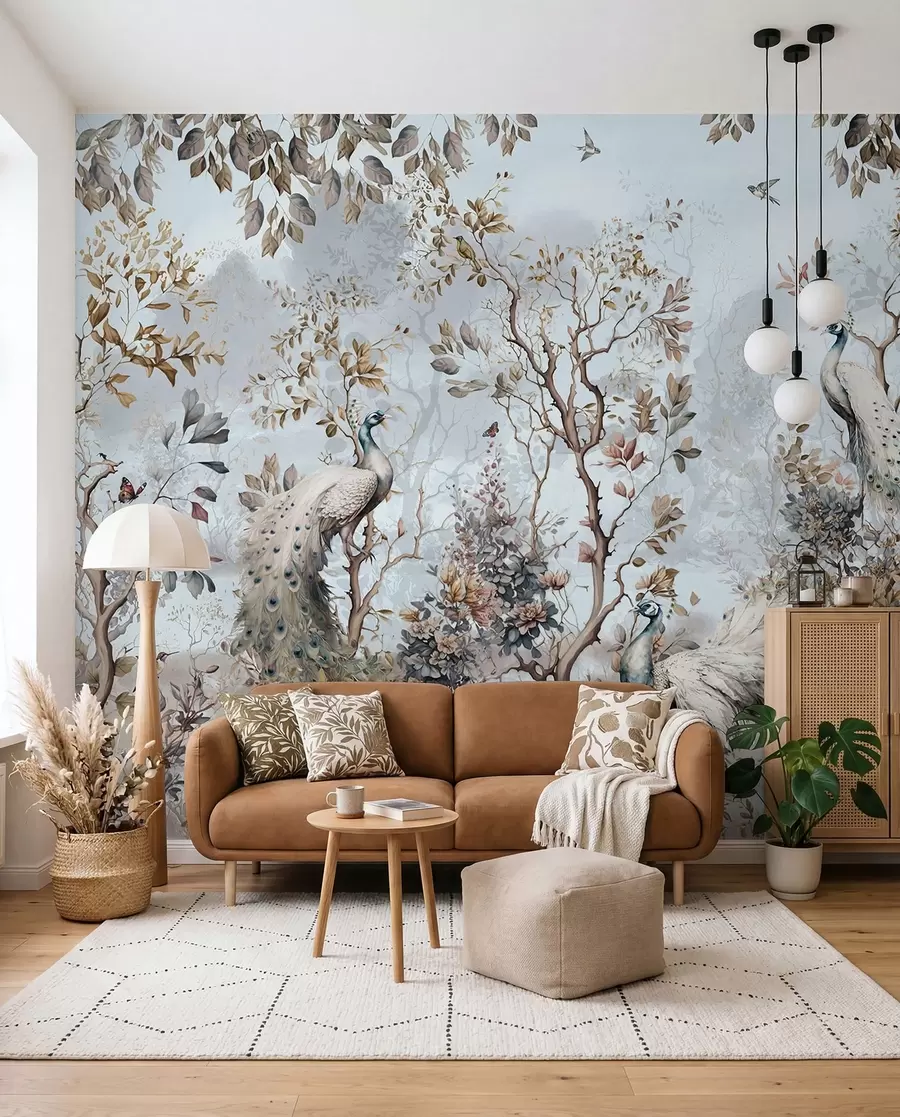 wall murals Peacocks in Blossom u94849