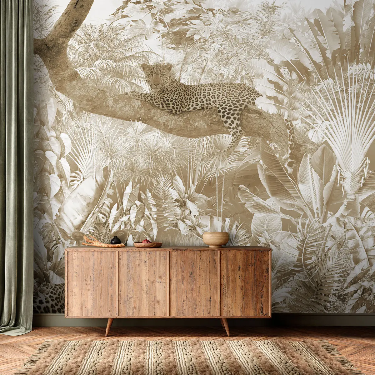 wall murals A large white hydrangea flower u94280