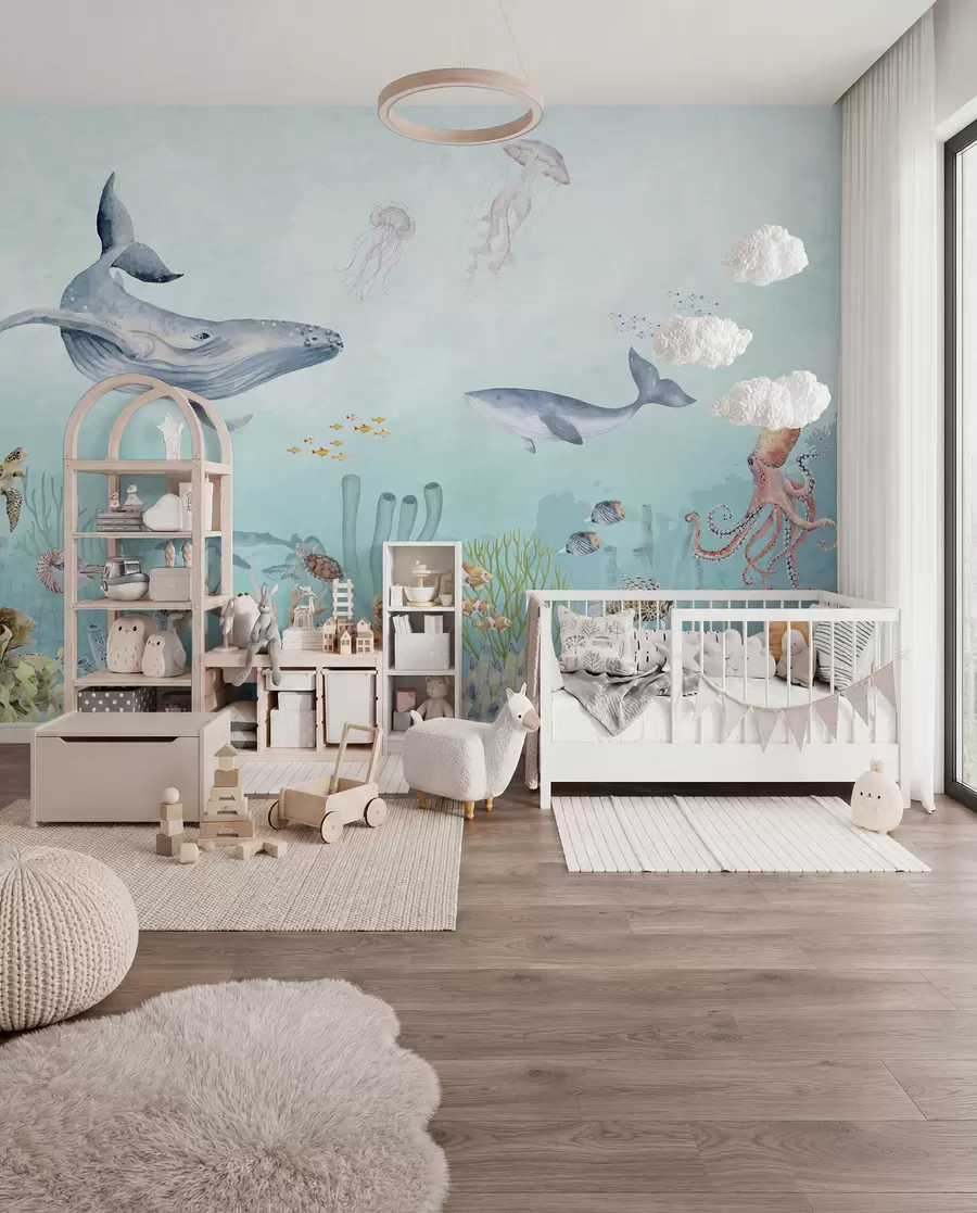 wall murals Whales and Ocean Friends u95446