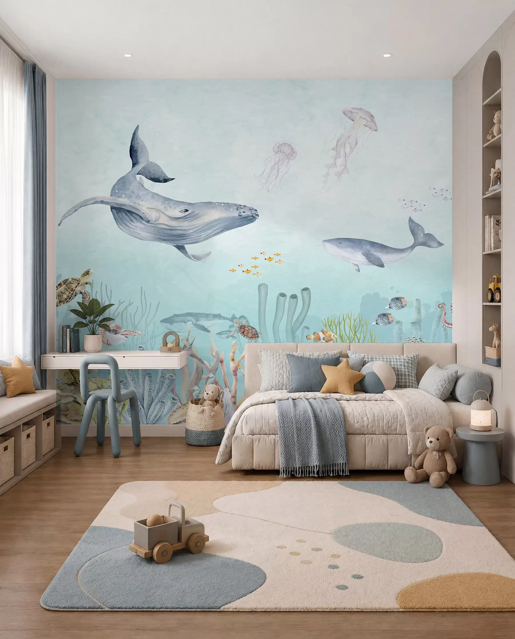 wall murals Whales and Ocean Friends u95446