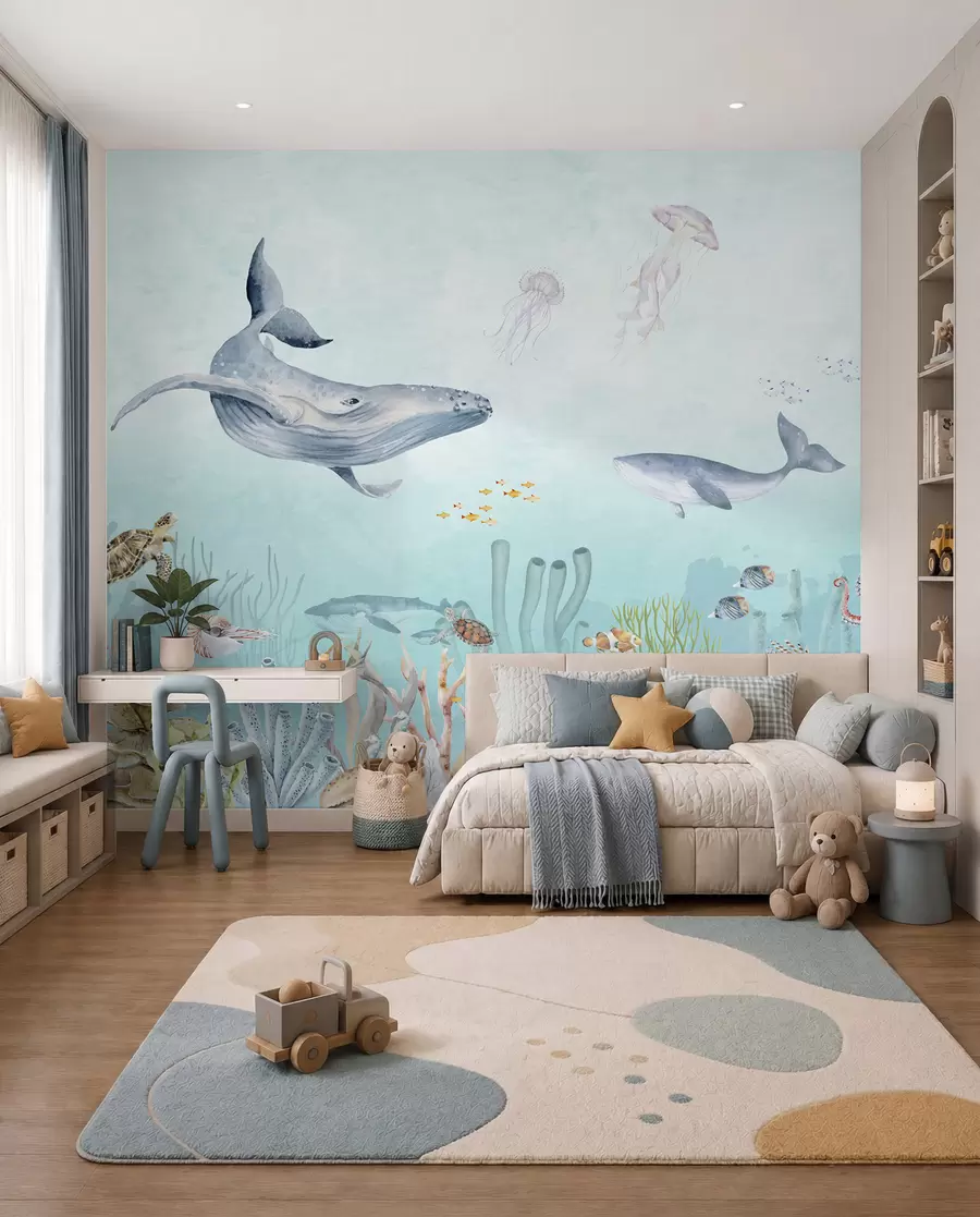 wall murals Whales and Ocean Friends u95446