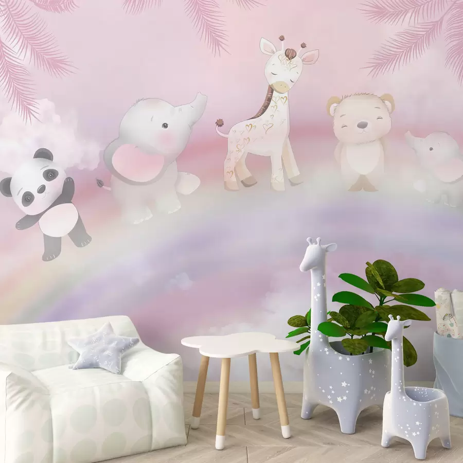 wall murals Animals on the rainbow u95382