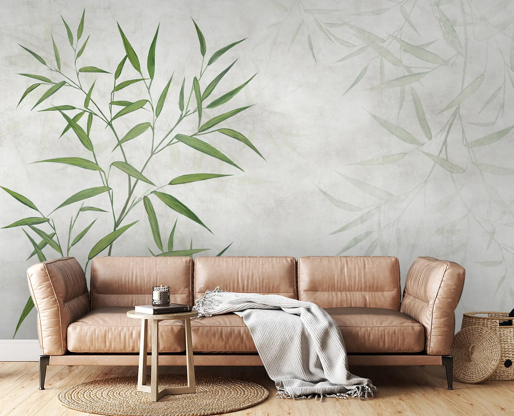 wall murals Bamboo reed leaves u95921