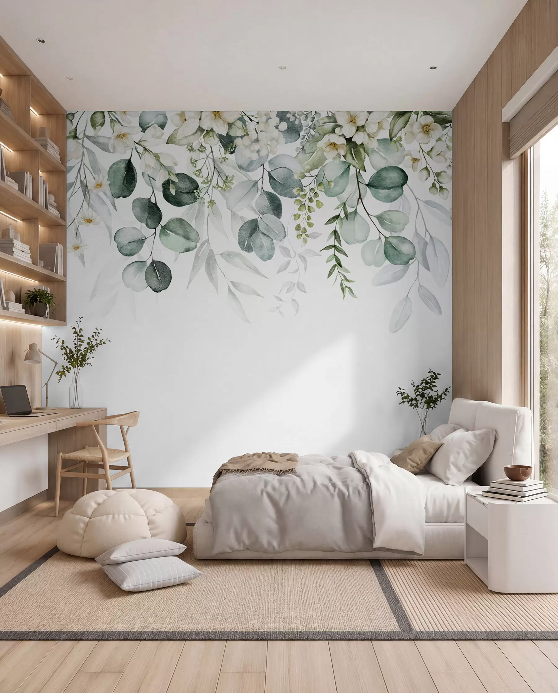 wall murals White Blossom Garland u96063