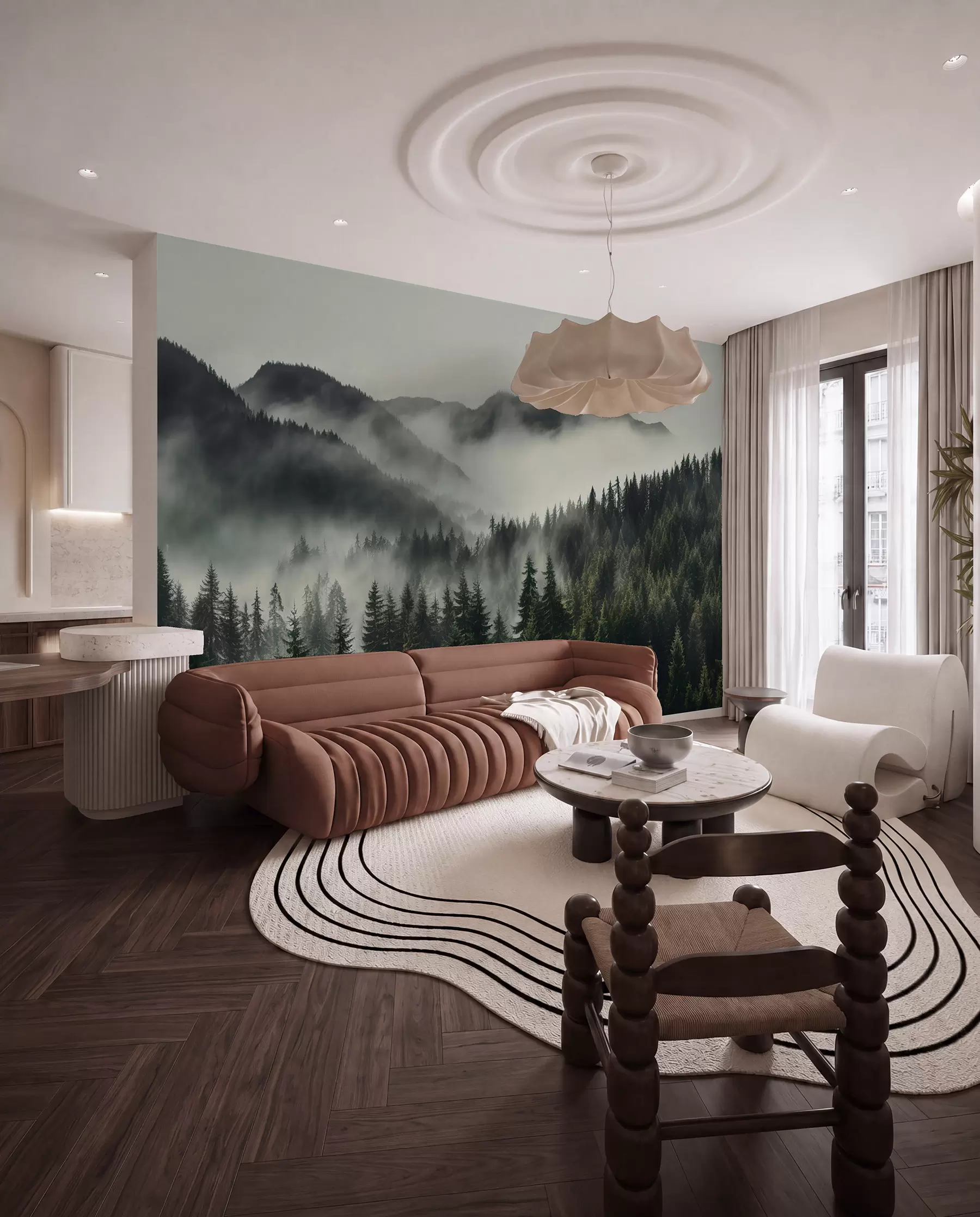 wall murals Mountain landscape and peace u96027