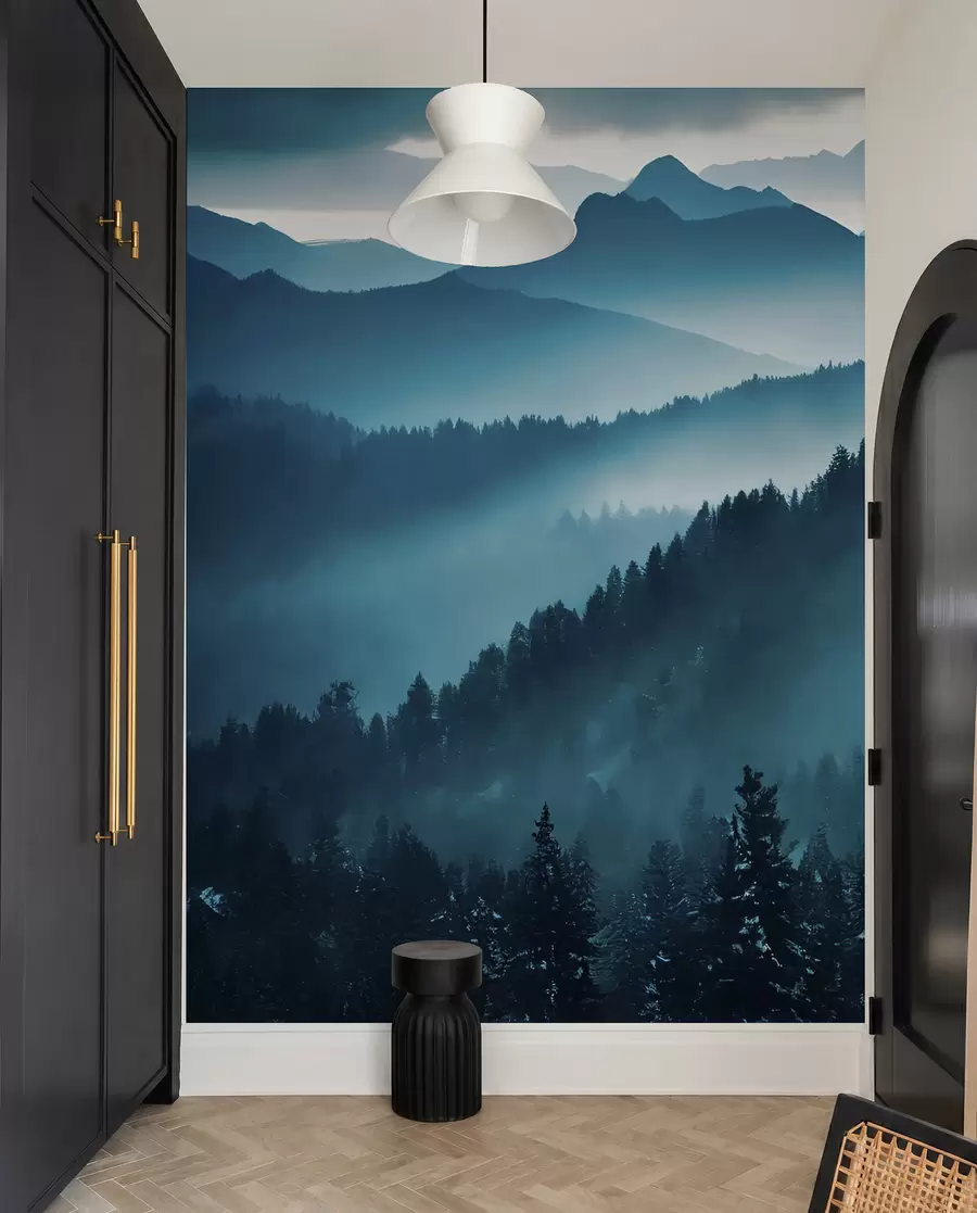 wall murals Mountain landscape blue world u96041