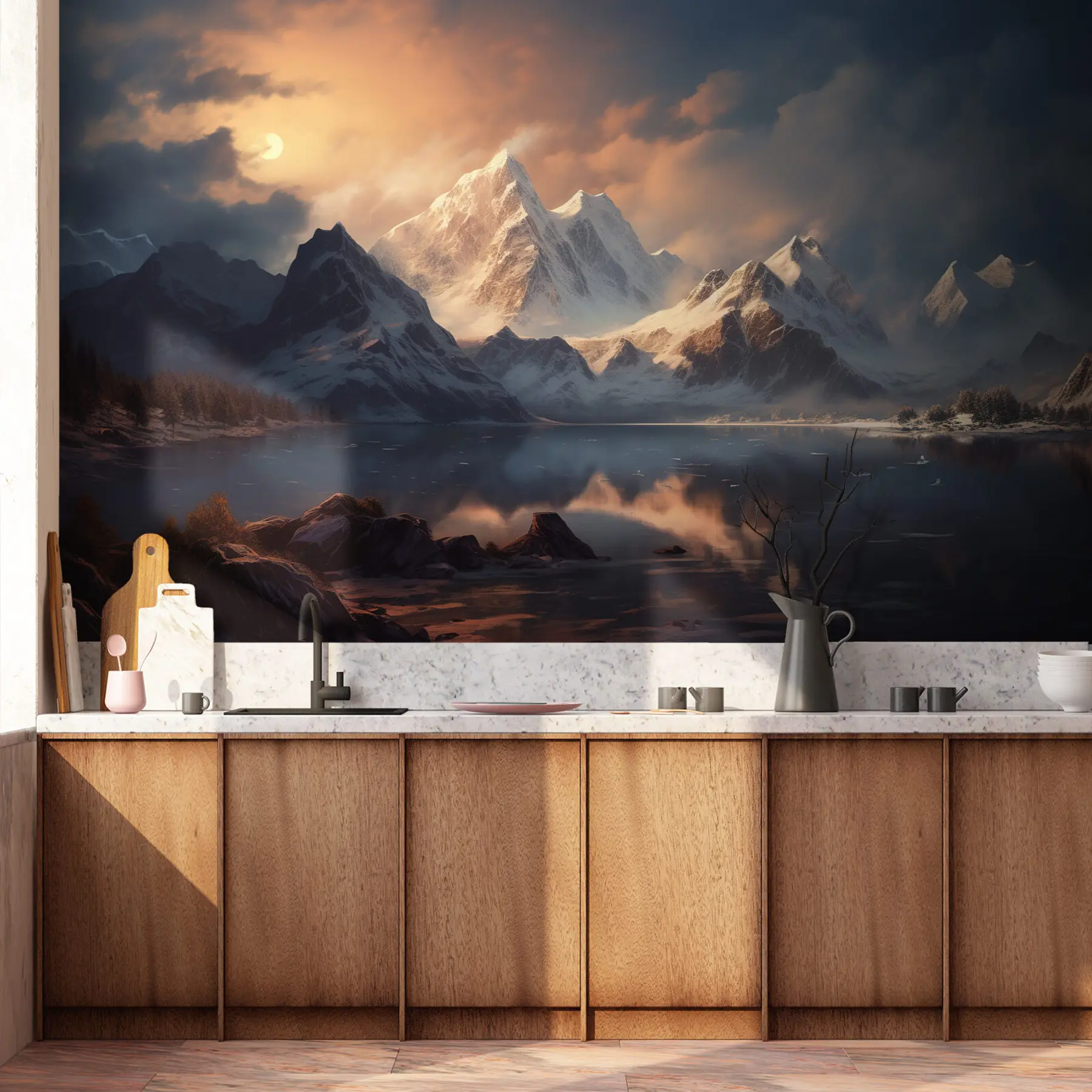 wall murals Mountain landscape angelic refuge u96046