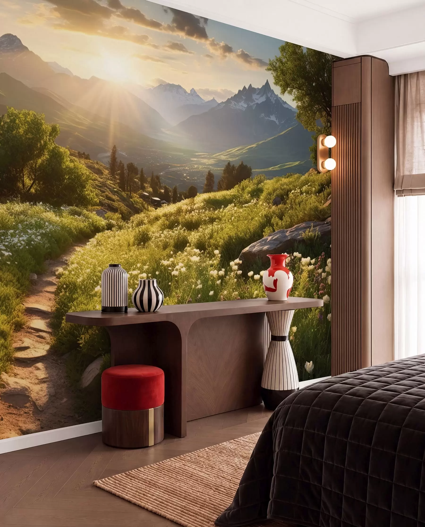 wall murals Mountain landscape sunset u96209