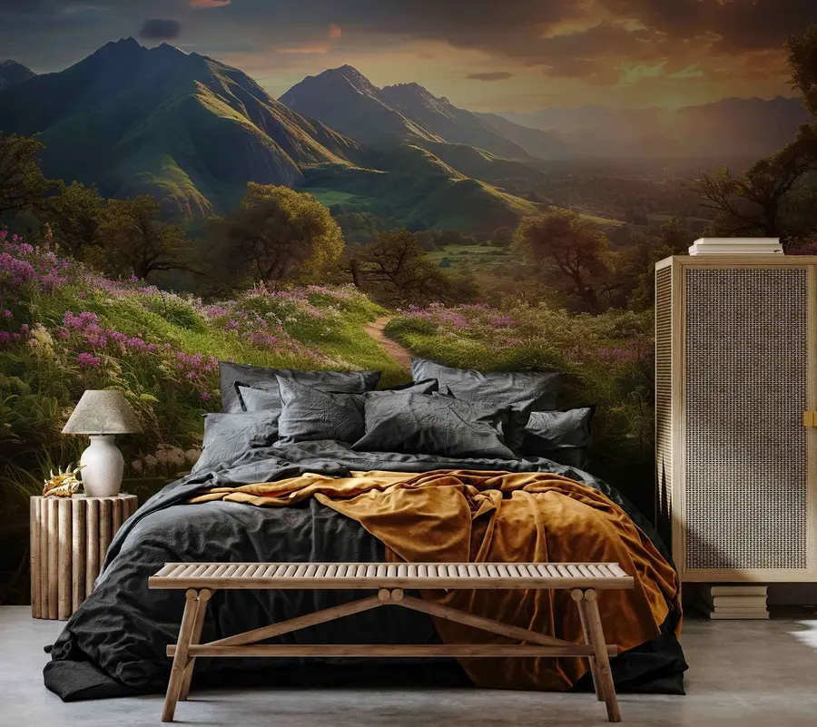 wall murals Mountain landscape journey to a fairy tale u96212