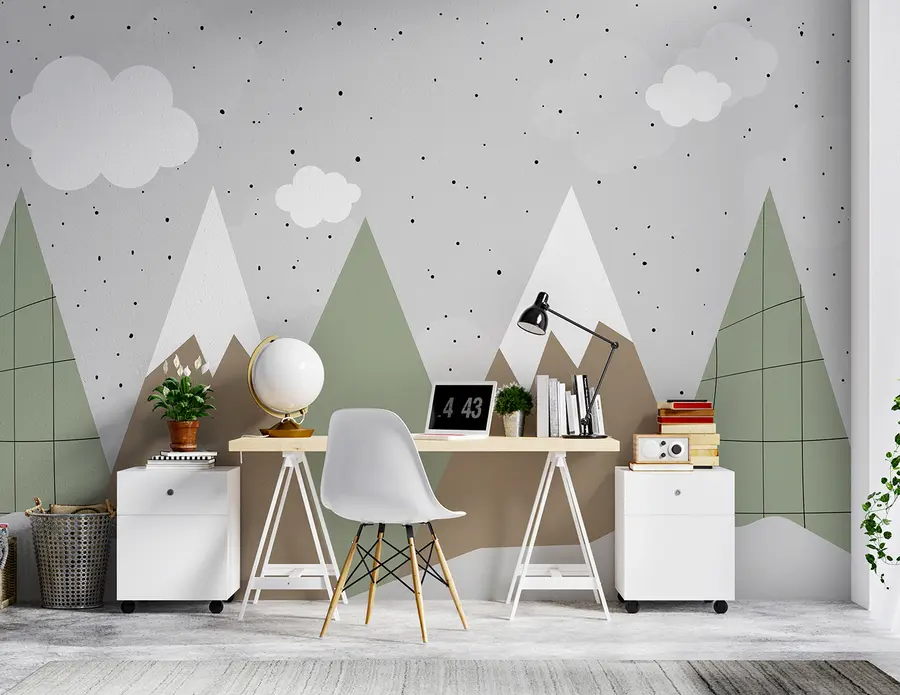 wall murals Mountains and clouds u96298