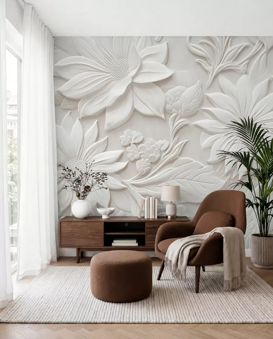 wall murals 3-D flowers u96695