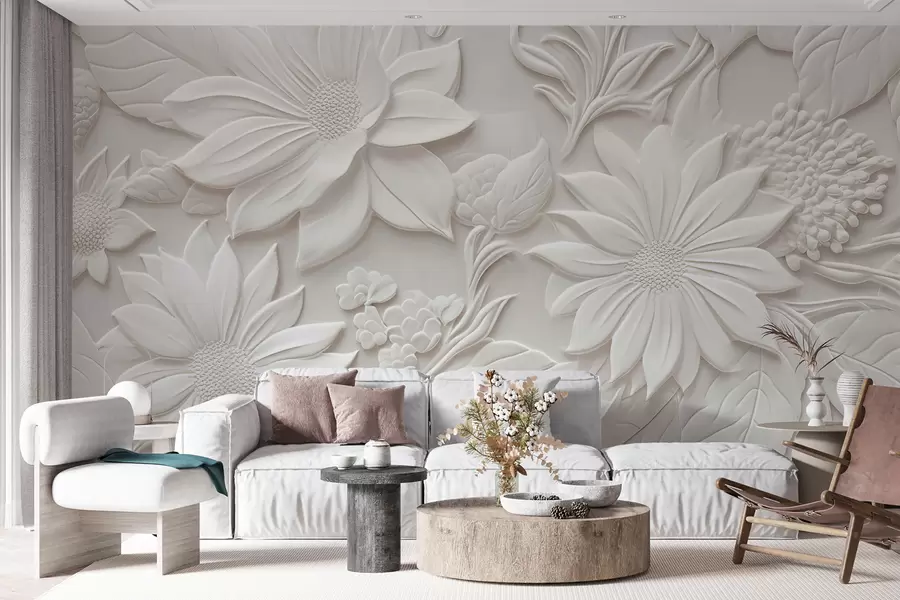 Wall murals 3-D flowers u96695 buy UK - Uwalls.co.uk wall murals 3-D flowers u96695