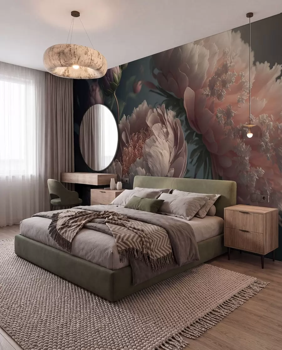 wall murals Twilight flowers u96633