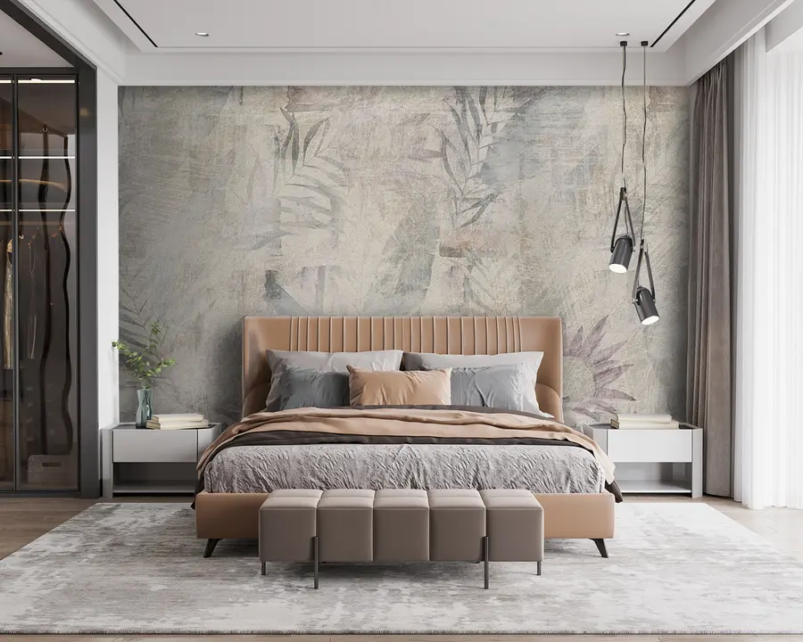 wall murals Watercolor tropics loft u96807