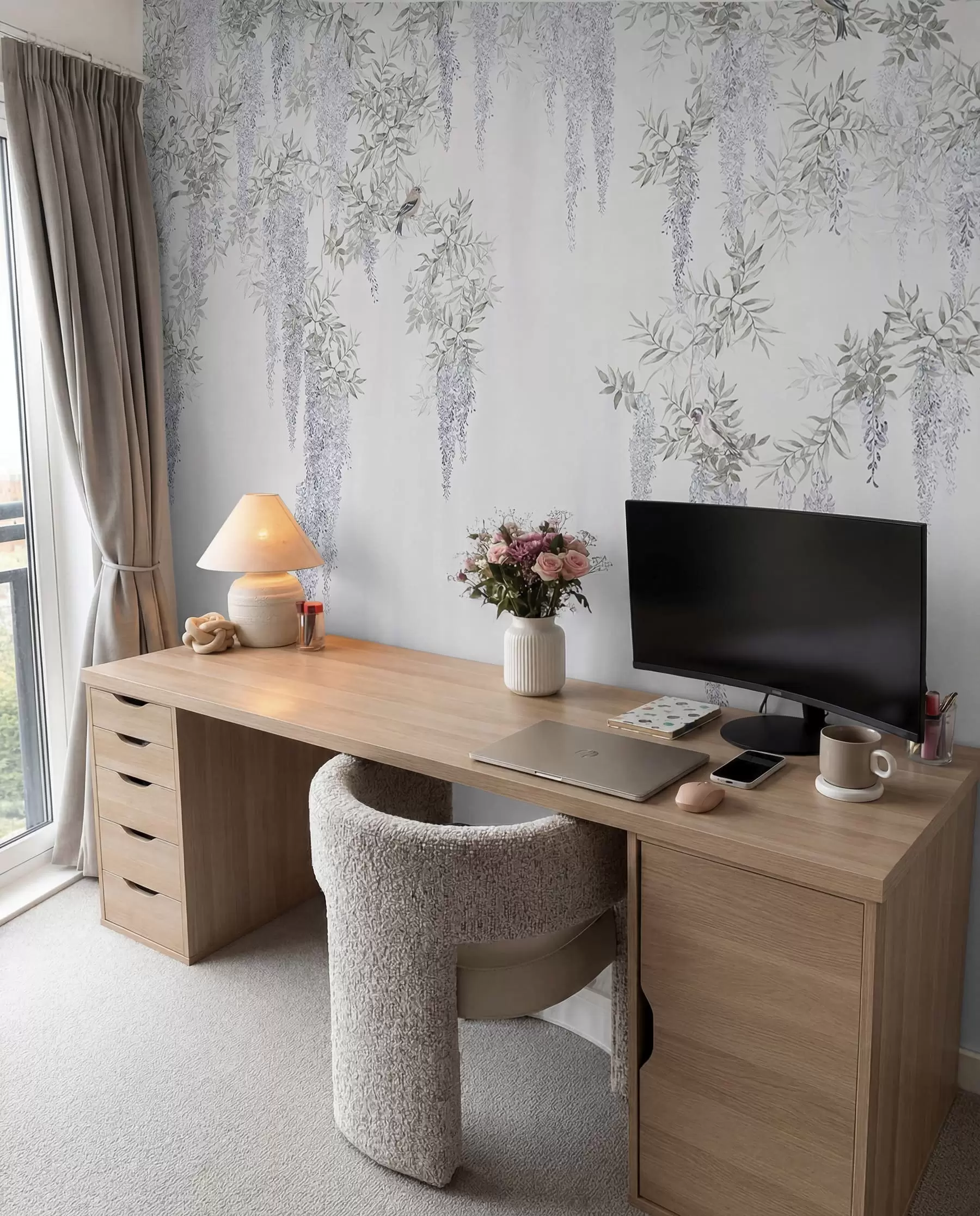 wall murals Wisteria Curtain u96928