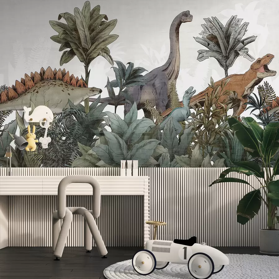 wall murals Park of large dinosaurs u96938