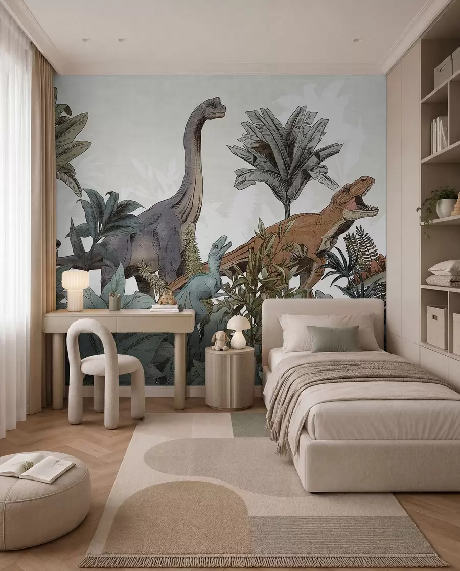 wall murals Park of large dinosaurs u96938