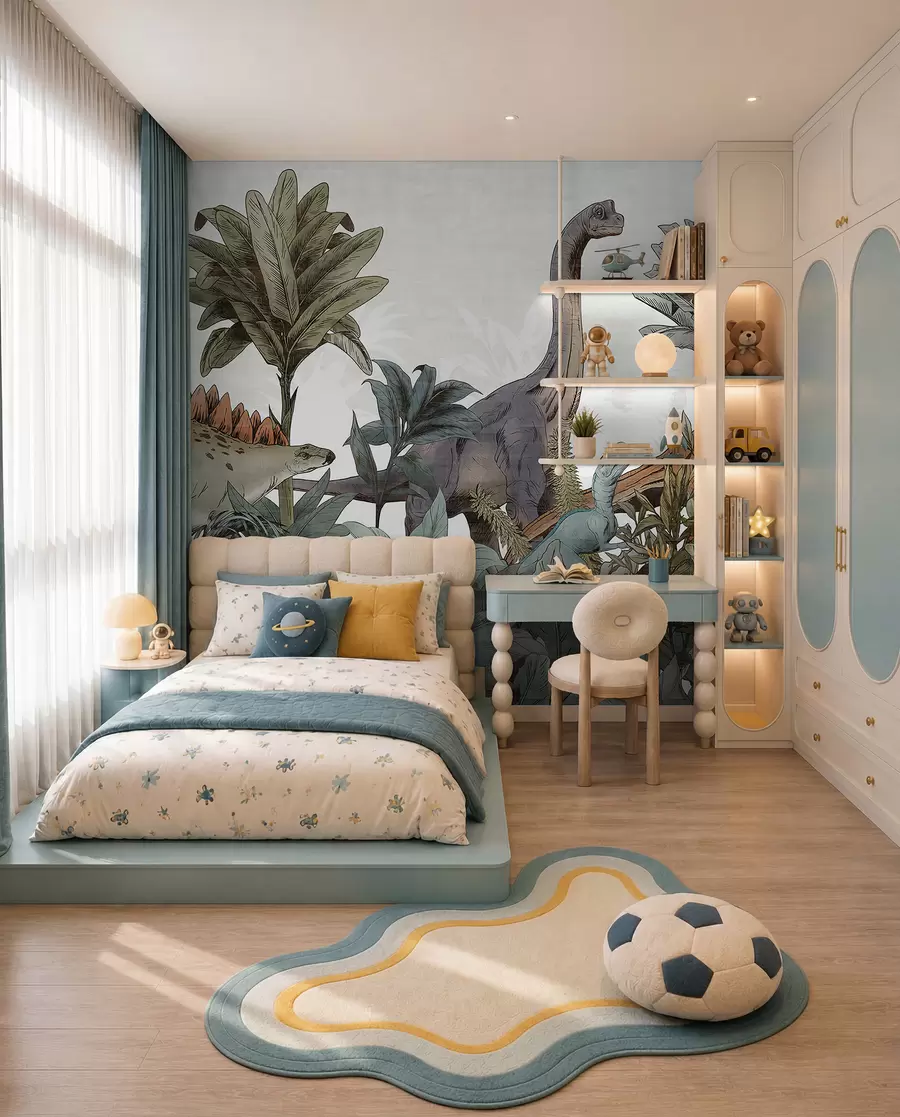 wall murals Park of large dinosaurs u96938