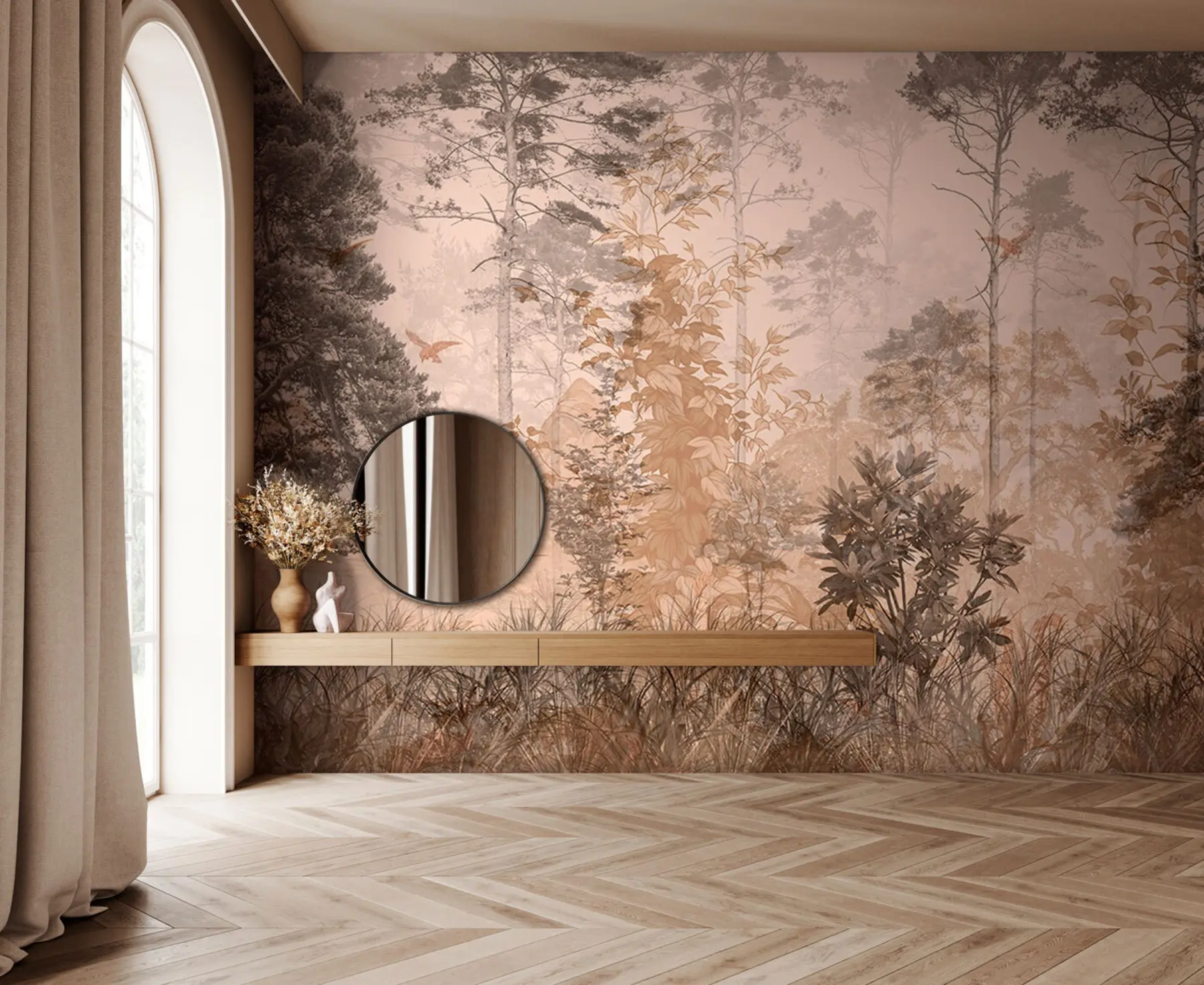 wall murals Grunge forest u97057