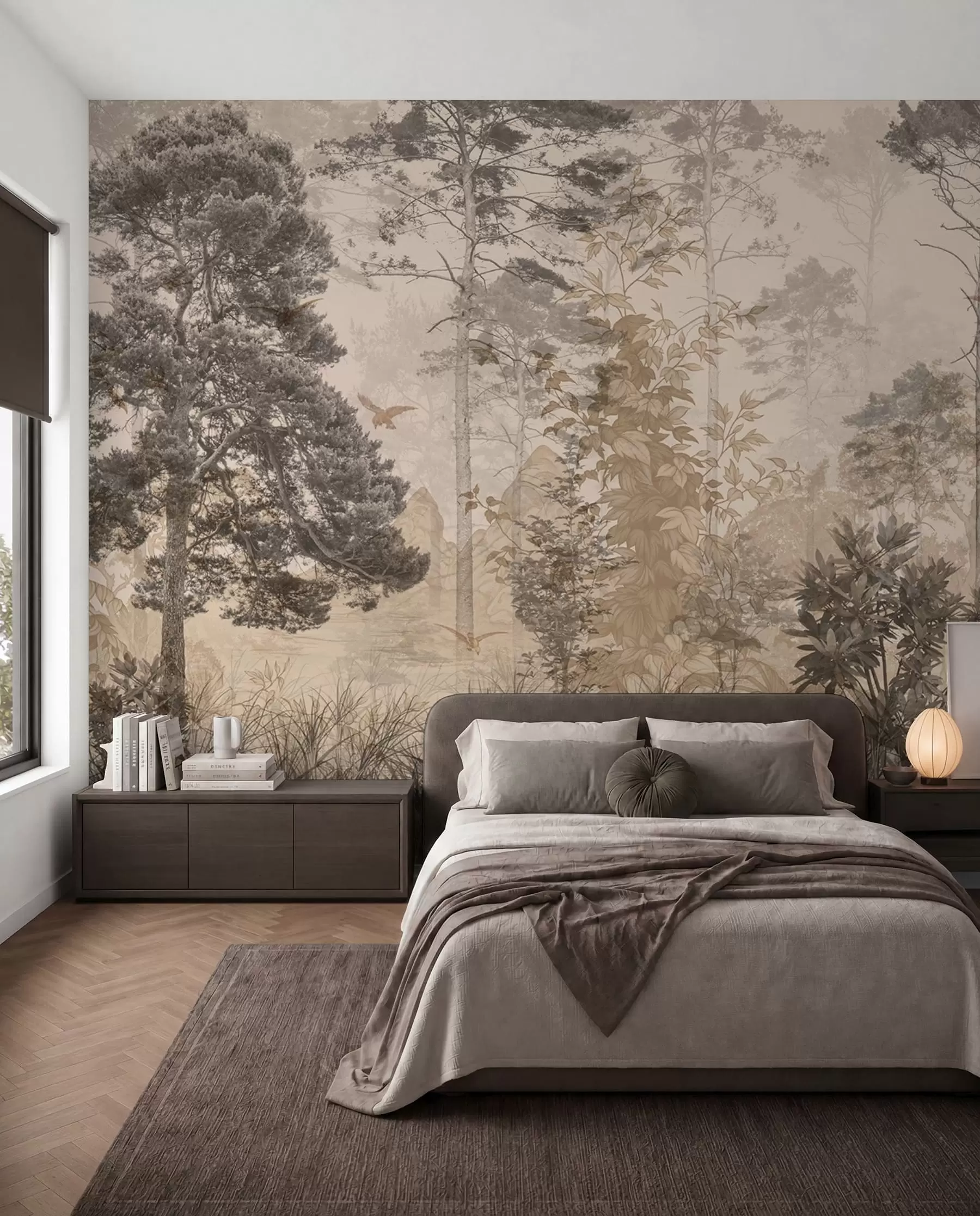 wall murals Amber Woodland u97057