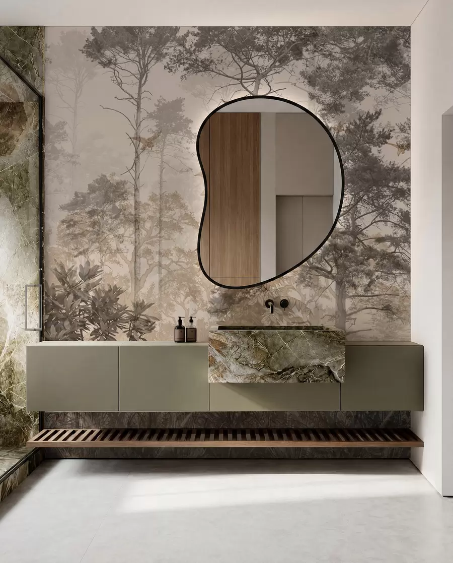 wall murals Grunge forest u97057