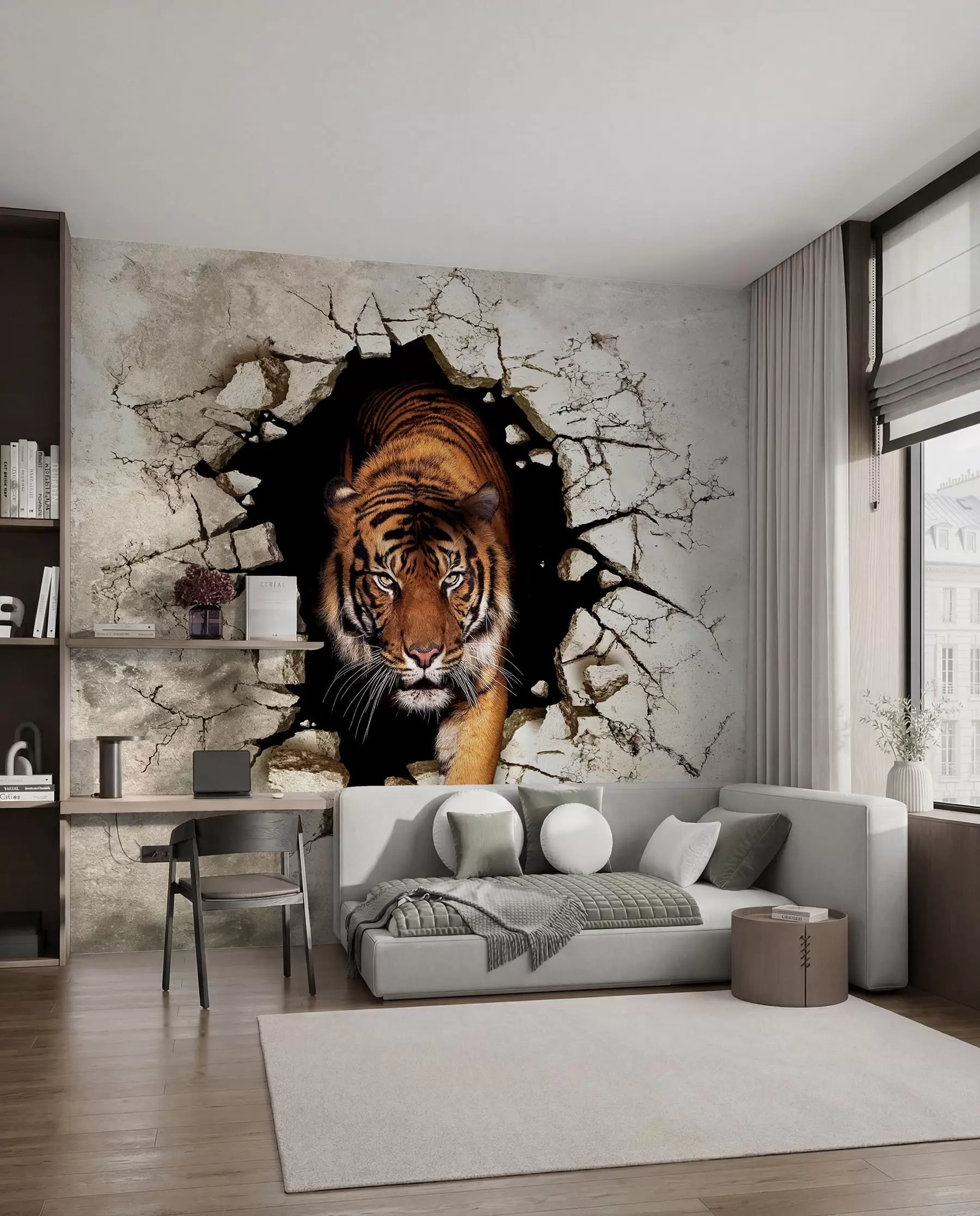 wall murals 3D tiger u97031